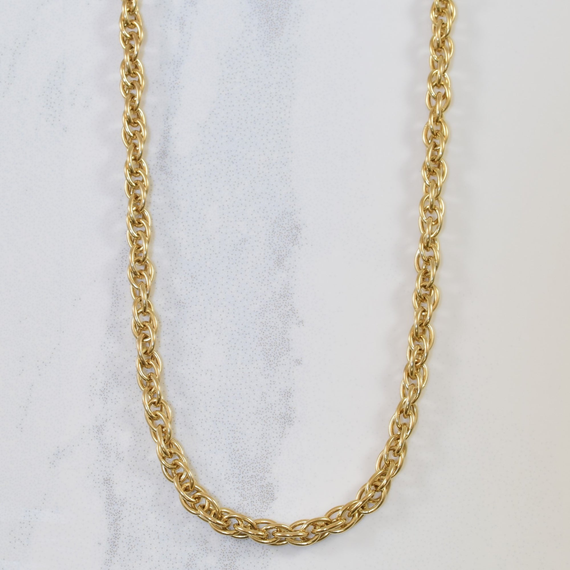 14k Yellow Gold Double Cable Chain | 24.5