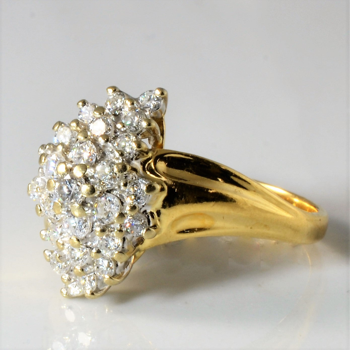 Cascading Diamond Bypass Ring | 0.57ctw | SZ 7.75 |