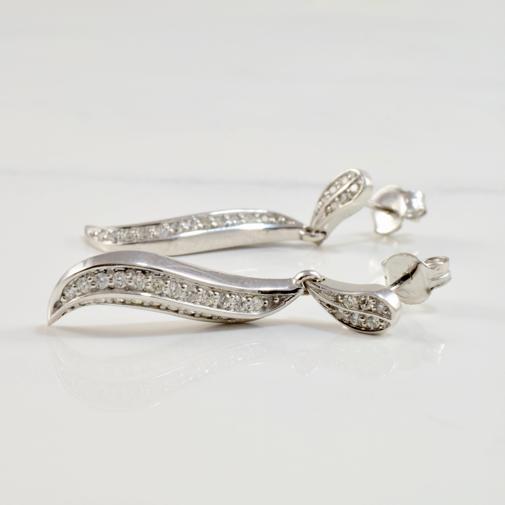 Diamond Cluster Drop Earrings | 0.28 ctw |