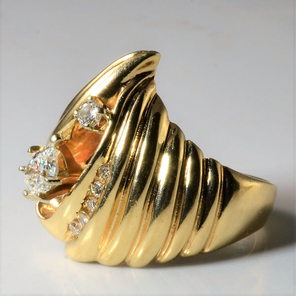 Pear Cut Diamond Cocktail Ring | 0.75ctw | SZ 7.75 |