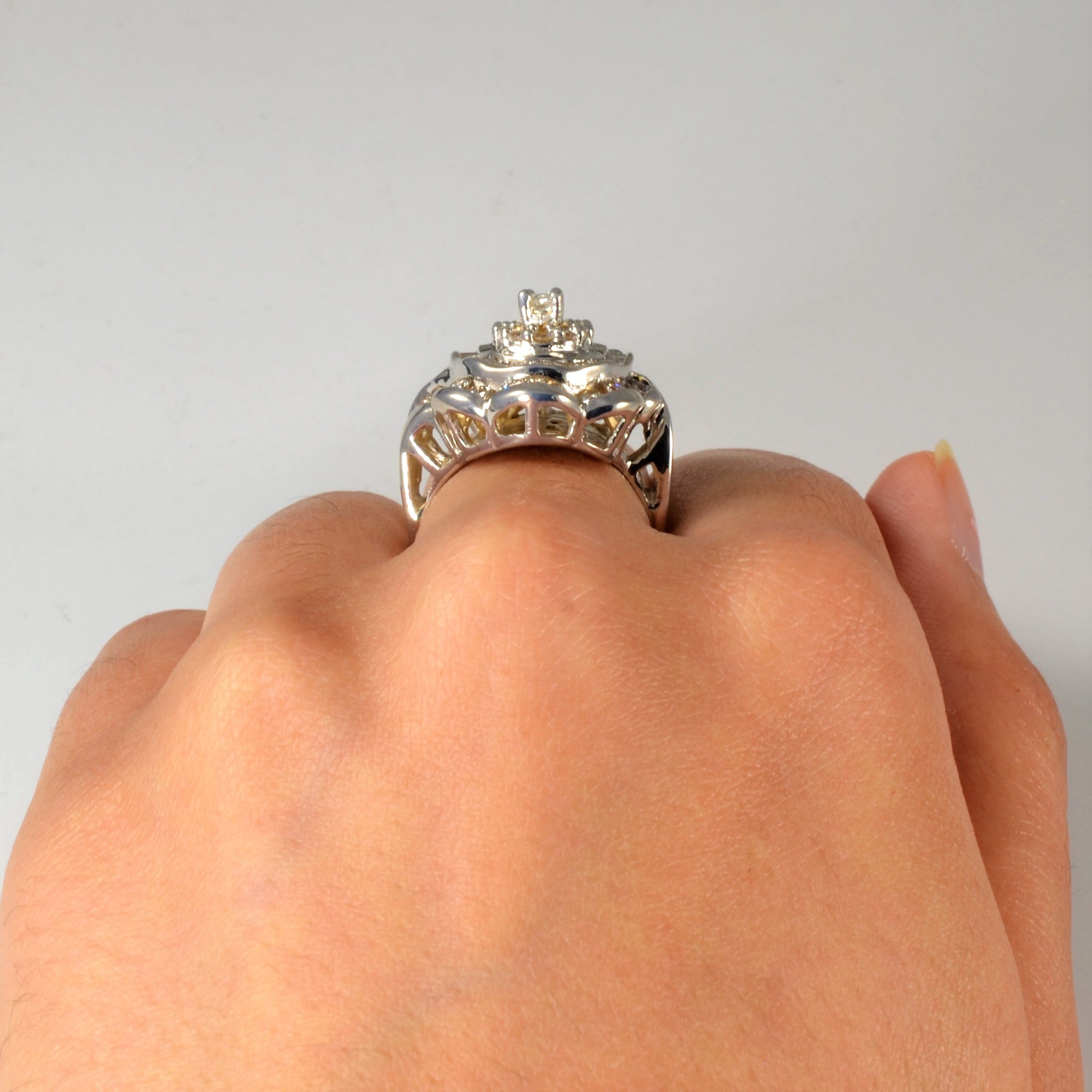 Marquise Diamond Ballerina Ring | 1.75ctw | SZ 7.75 |