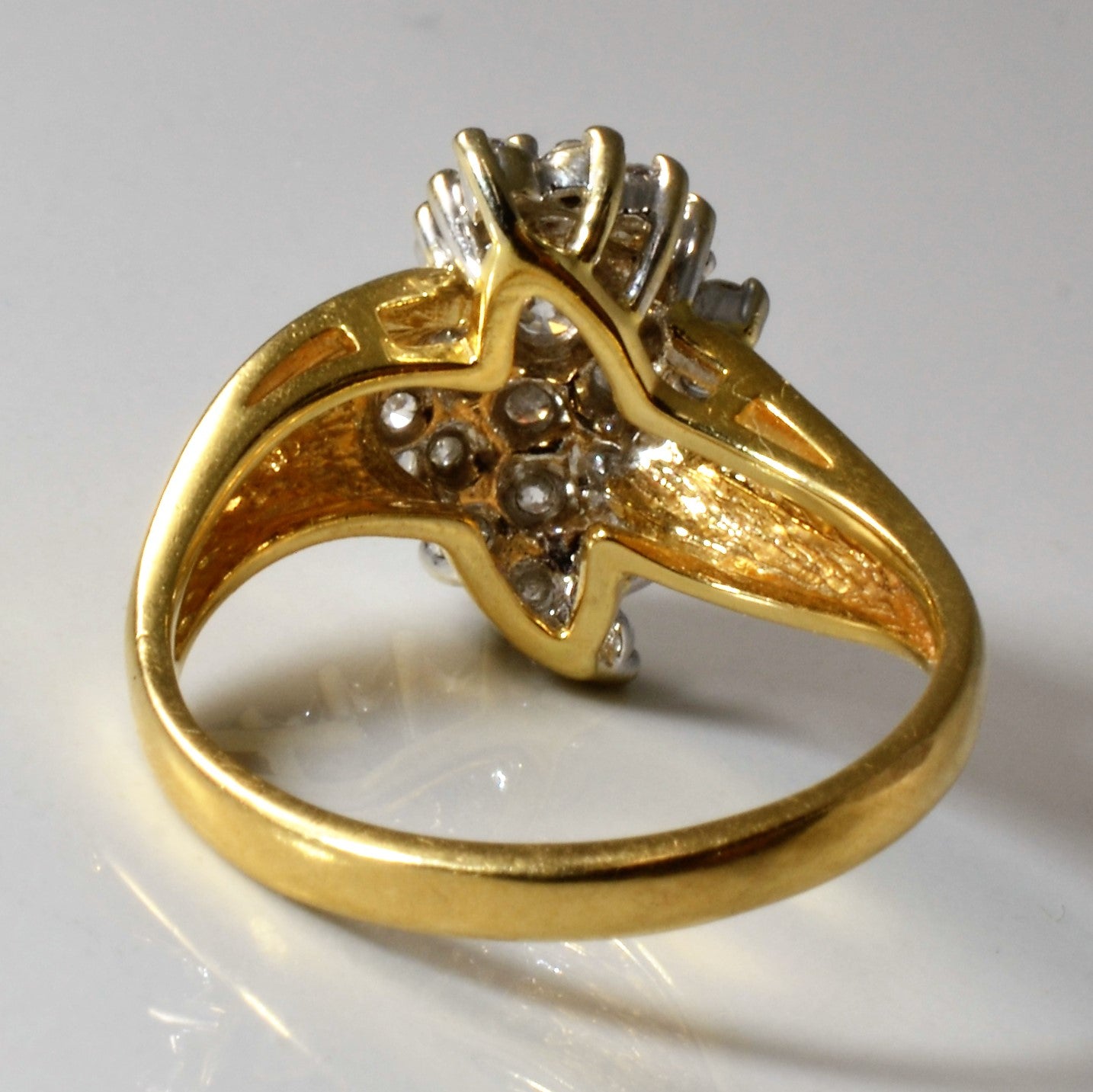 Cascading Diamond Bypass Ring | 0.57ctw | SZ 7.75 |