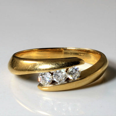 Bypass Three Stone Diamond Ring | 0.20ctw | SZ 7 |