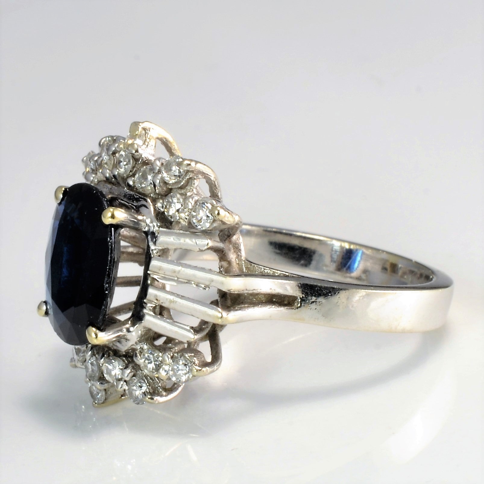 Sapphire & Diamond Cocktail Ring | 0.20ctw, 1.60ct | SZ 5.5 |