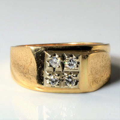 Grid Set Four Stone Diamond Ring | 0.10ctw | SZ 5.75 |