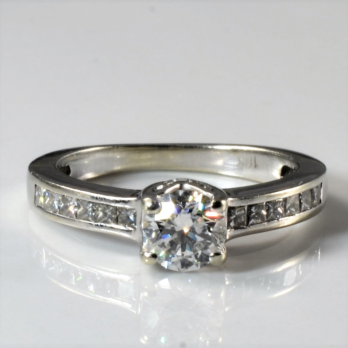 Detailed Diamond Gallery Engagement Ring | 0.95ctw | SZ 5 |