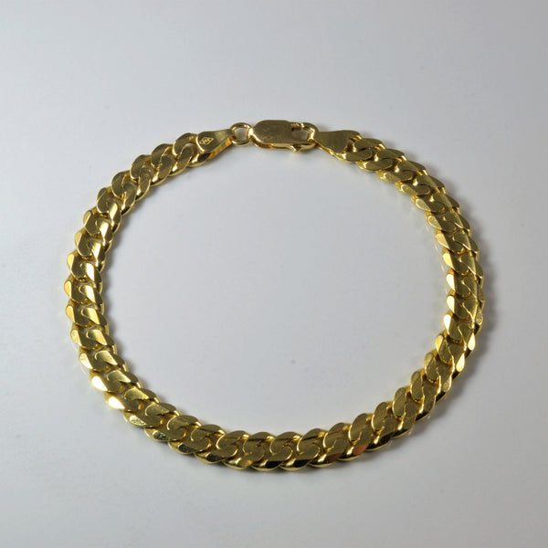 14k Curb Chain Bracelet | 8