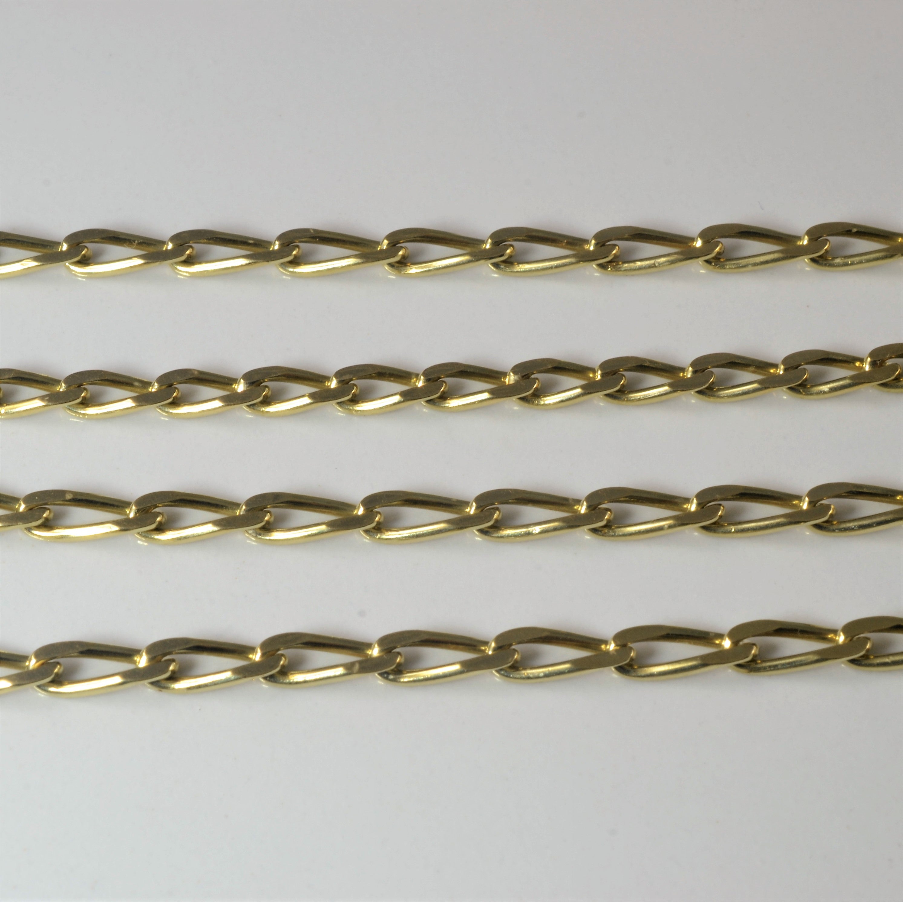 14k Yellow Gold Oval Link Curb Chain | 19" |