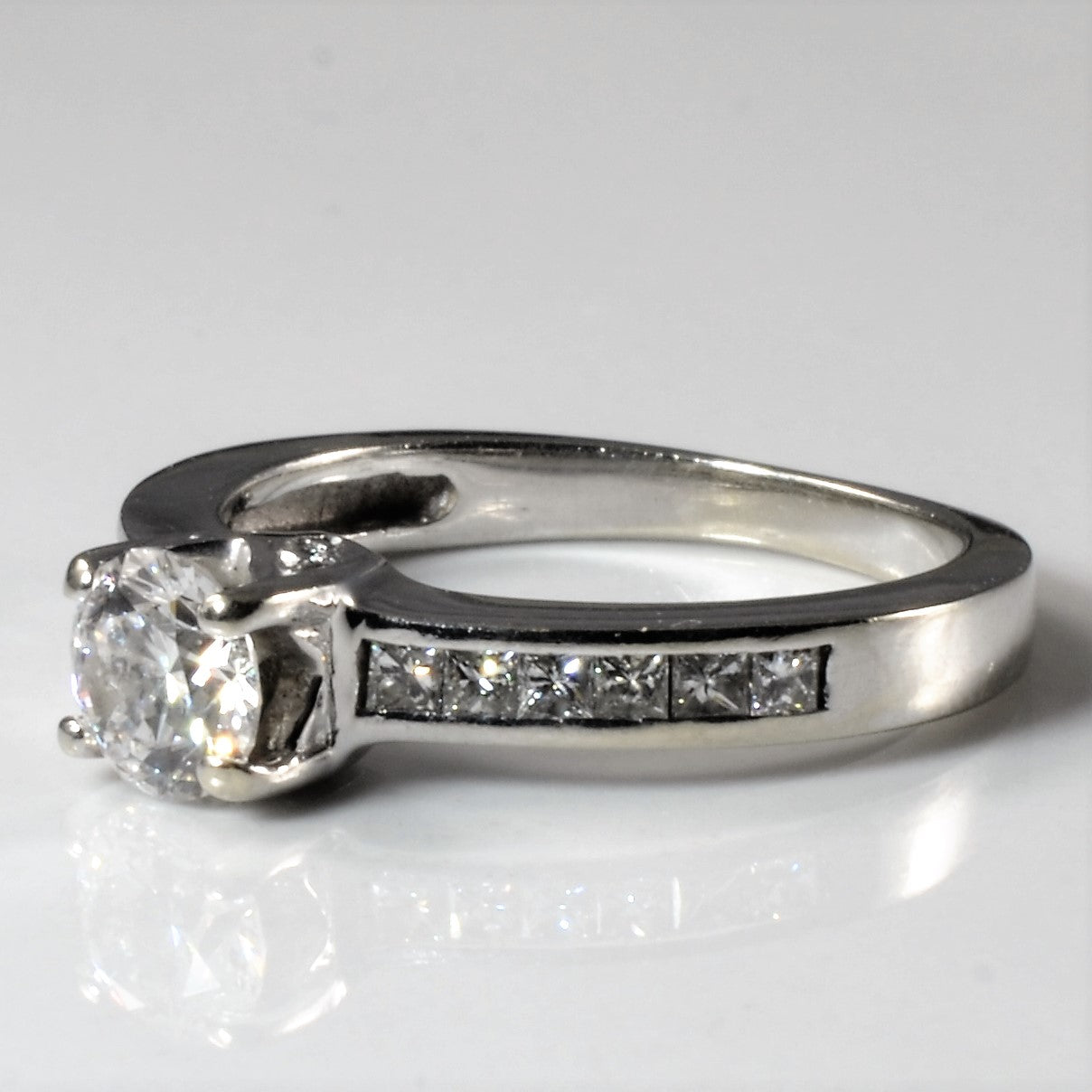 Detailed Diamond Gallery Engagement Ring | 0.95ctw | SZ 5 |