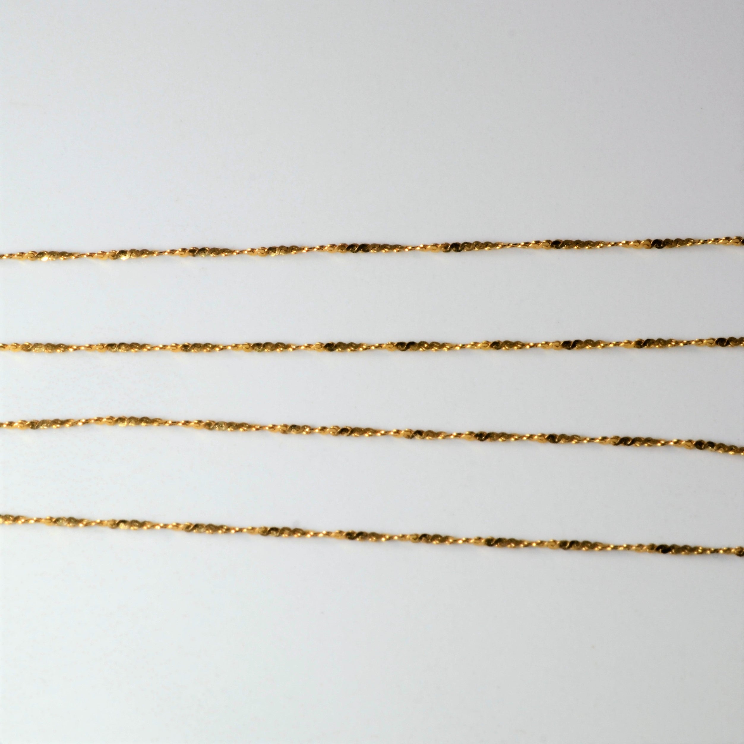 10k Yellow Gold Twisted Serpentine Chain | 20" |