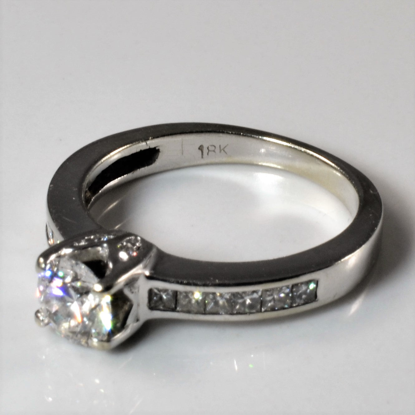 Detailed Diamond Gallery Engagement Ring | 0.95ctw | SZ 5 |