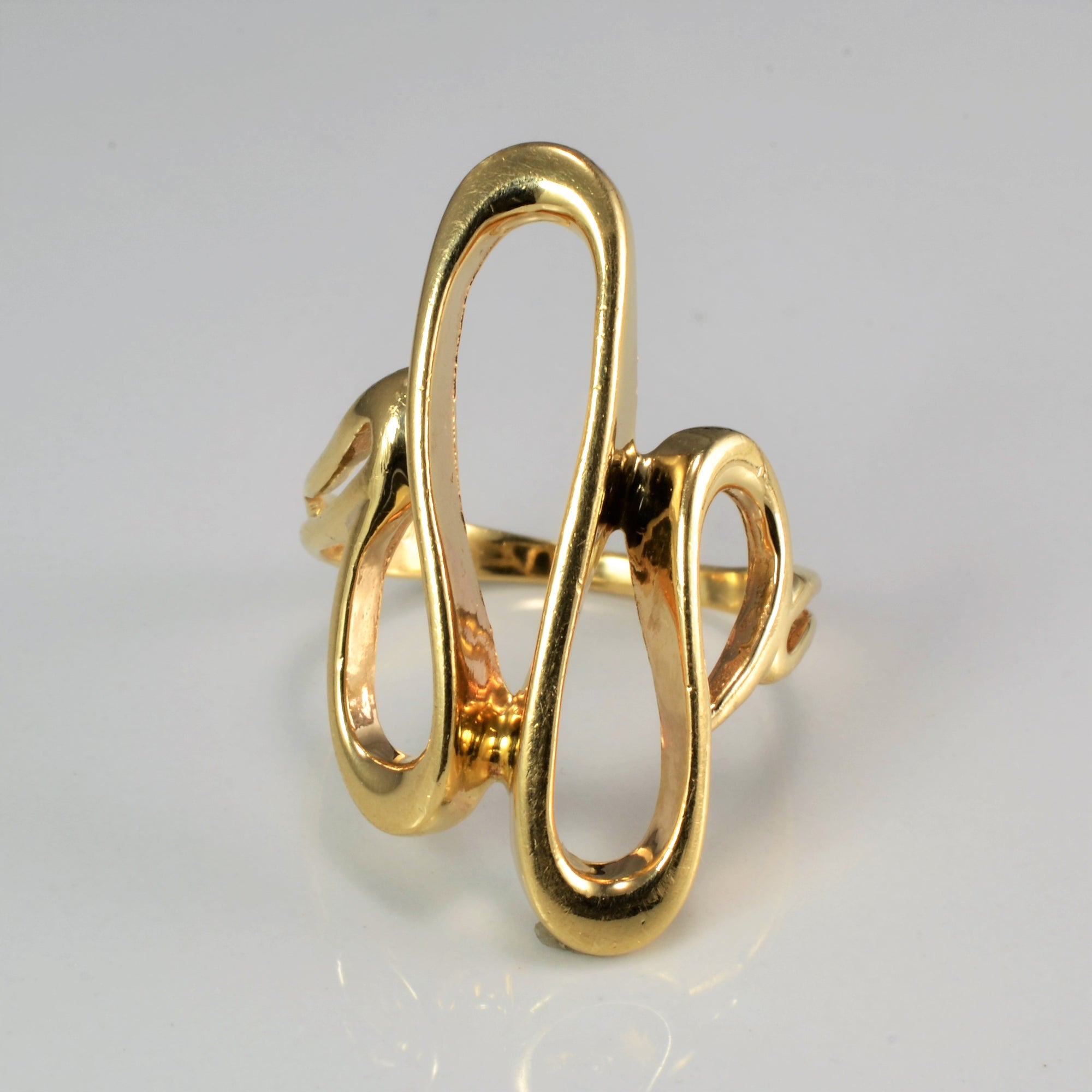 Textured Gold Ladies Ring | SZ 8.5 |