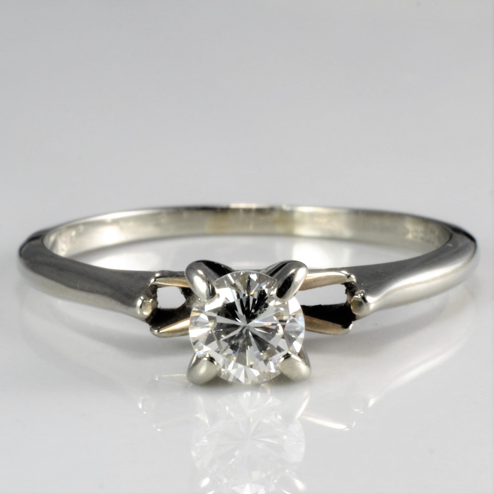 High Set Solitaire Diamond Engagement Ring | 0.28 ct, SZ 6 |
