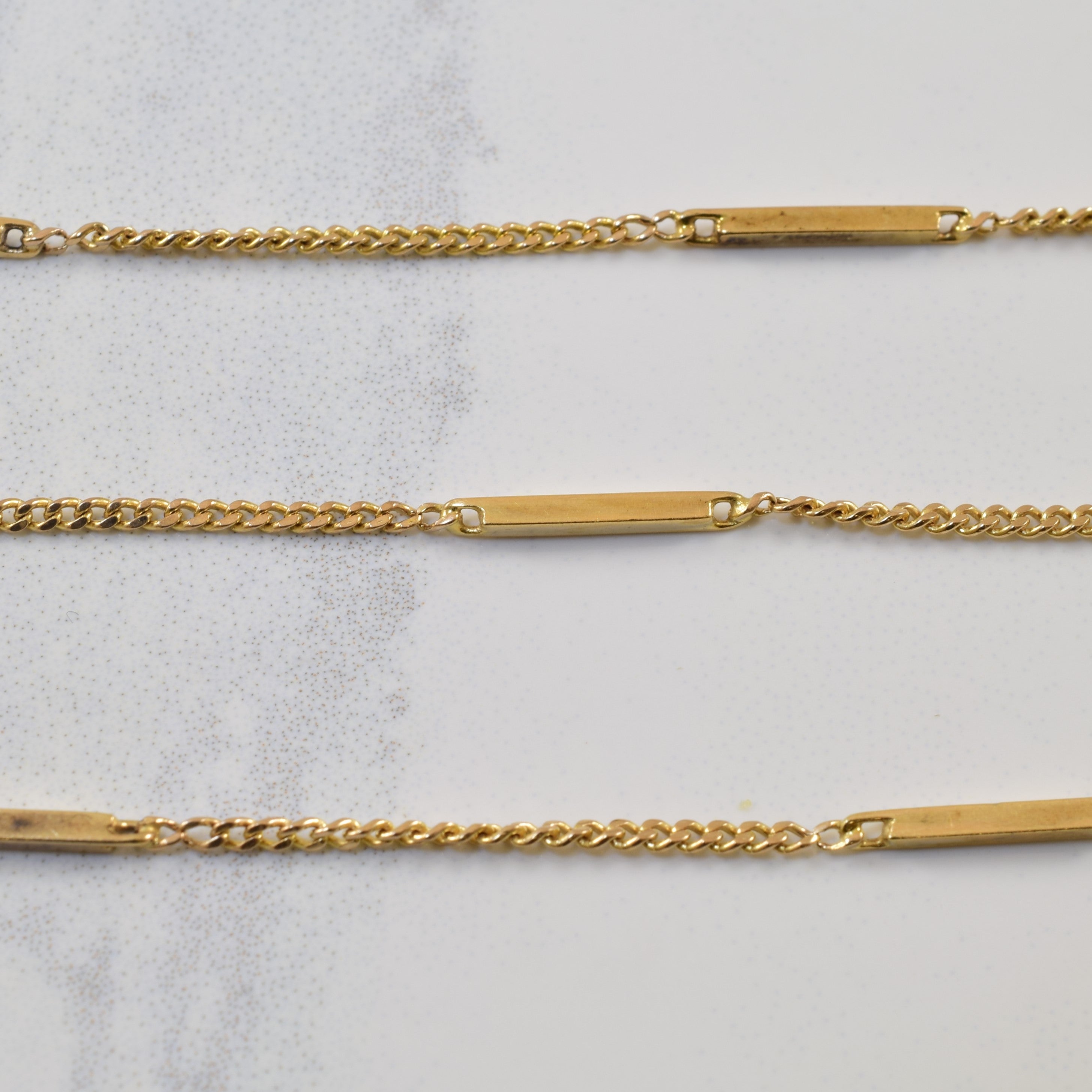 10k Yellow Gold Link & Bar Chain | 17" |