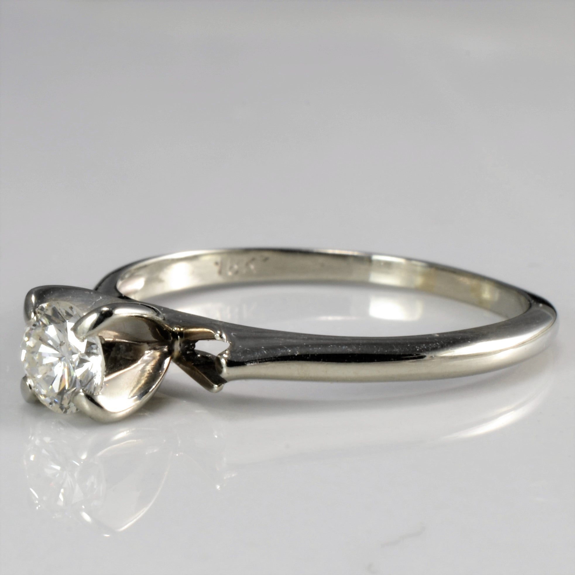 High Set Solitaire Diamond Engagement Ring | 0.28 ct, SZ 6 |