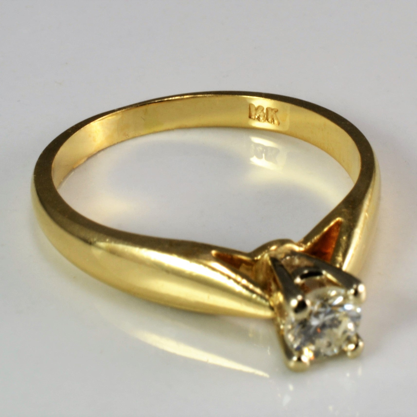 Solitaire Diamond Engagement Ring | 0.25 ct, SZ 5 |