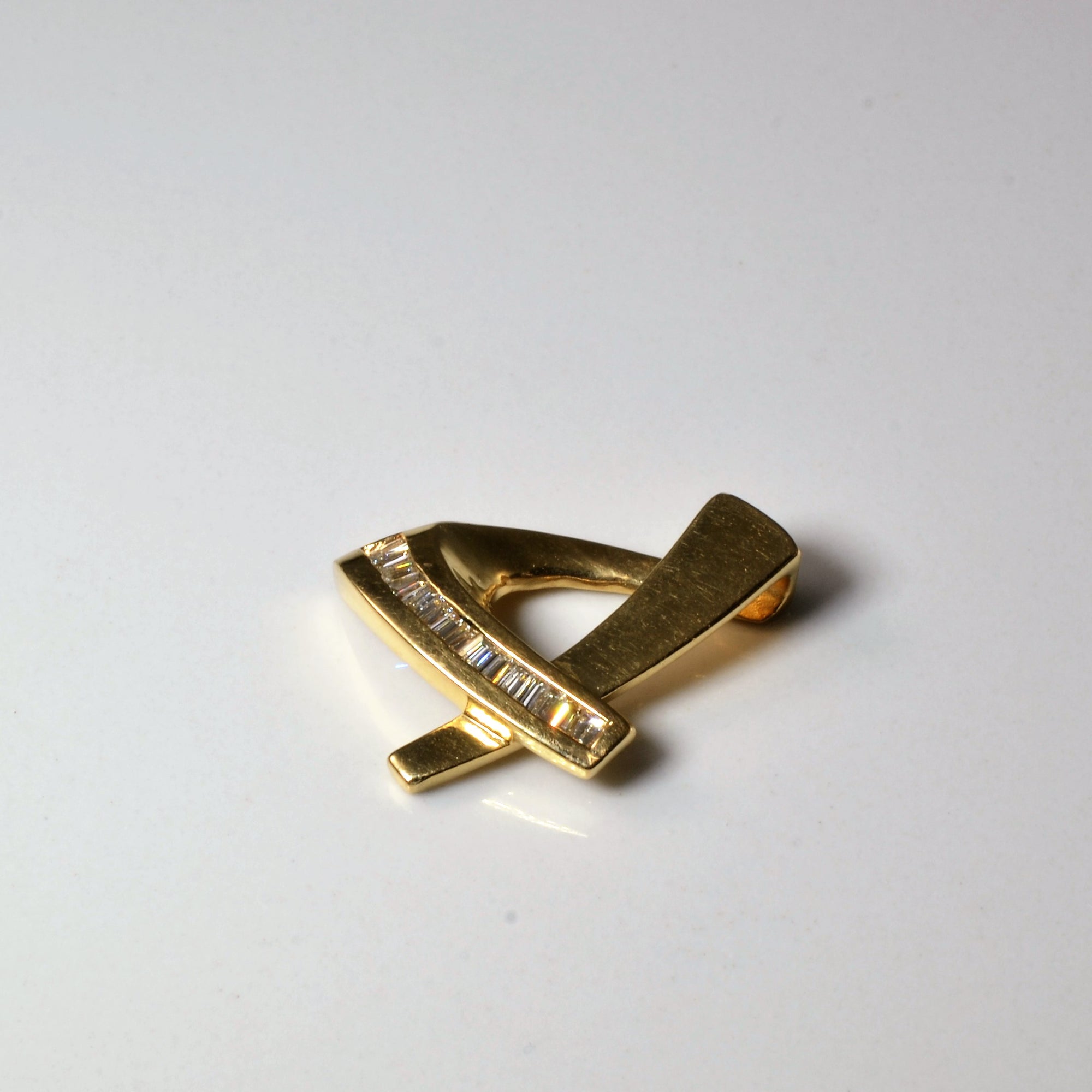 Channel Set Baguette Diamond Pendant | 0.17ctw |