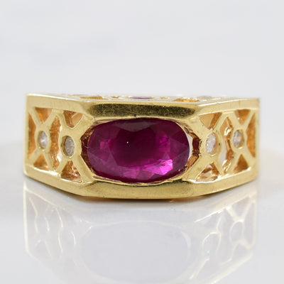 Ruby & Diamond Lattice Ring | 0.16ctw, 1.00ctw | SZ 6 |