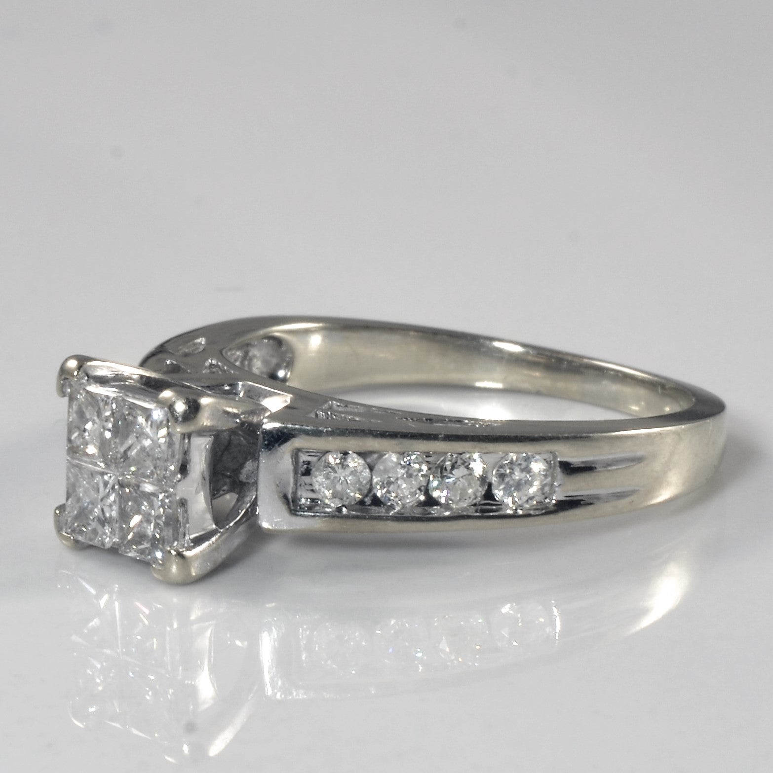 Quad Set Cluster Diamond Ring | 0.88ctw | SZ 6.75 |