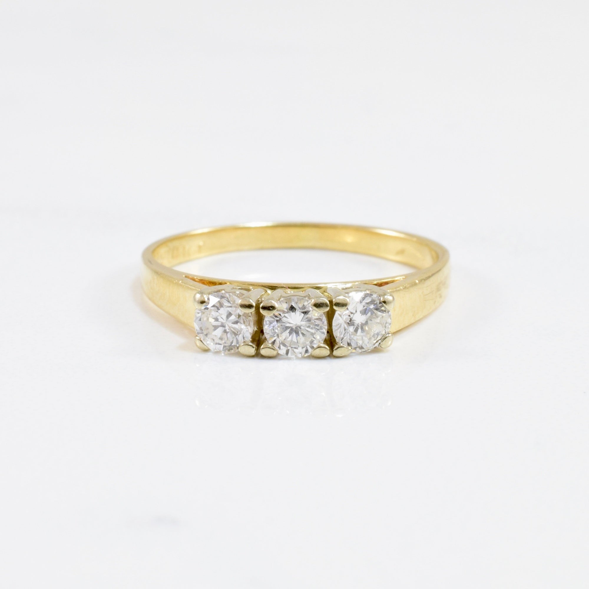 Three Stone Diamond Engagement Ring | 0.45 ctw SZ 6.5 |