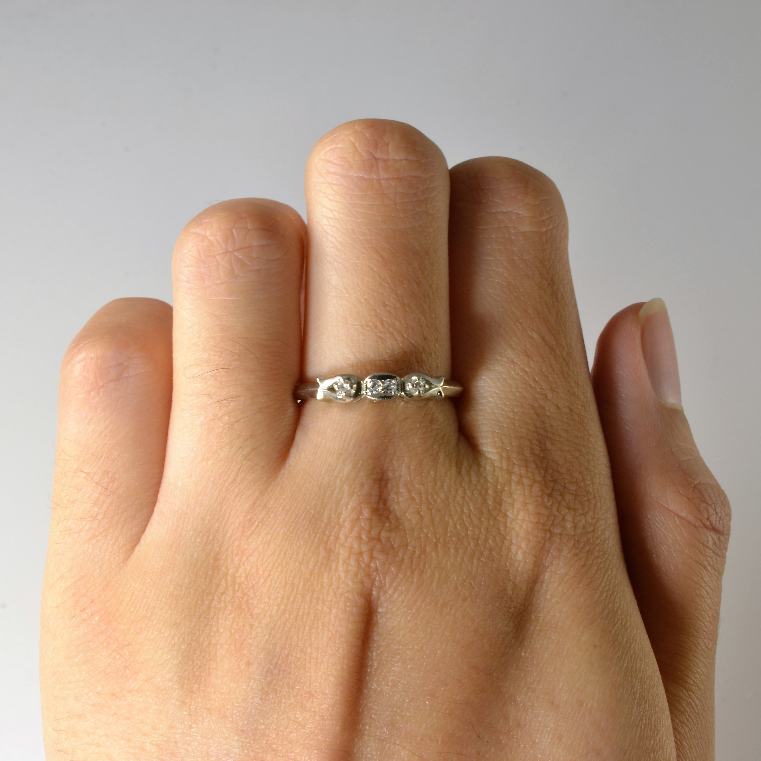 'Orange Blossom' Four Stone Diamond Band | 0.06ctw | SZ 7.5 |