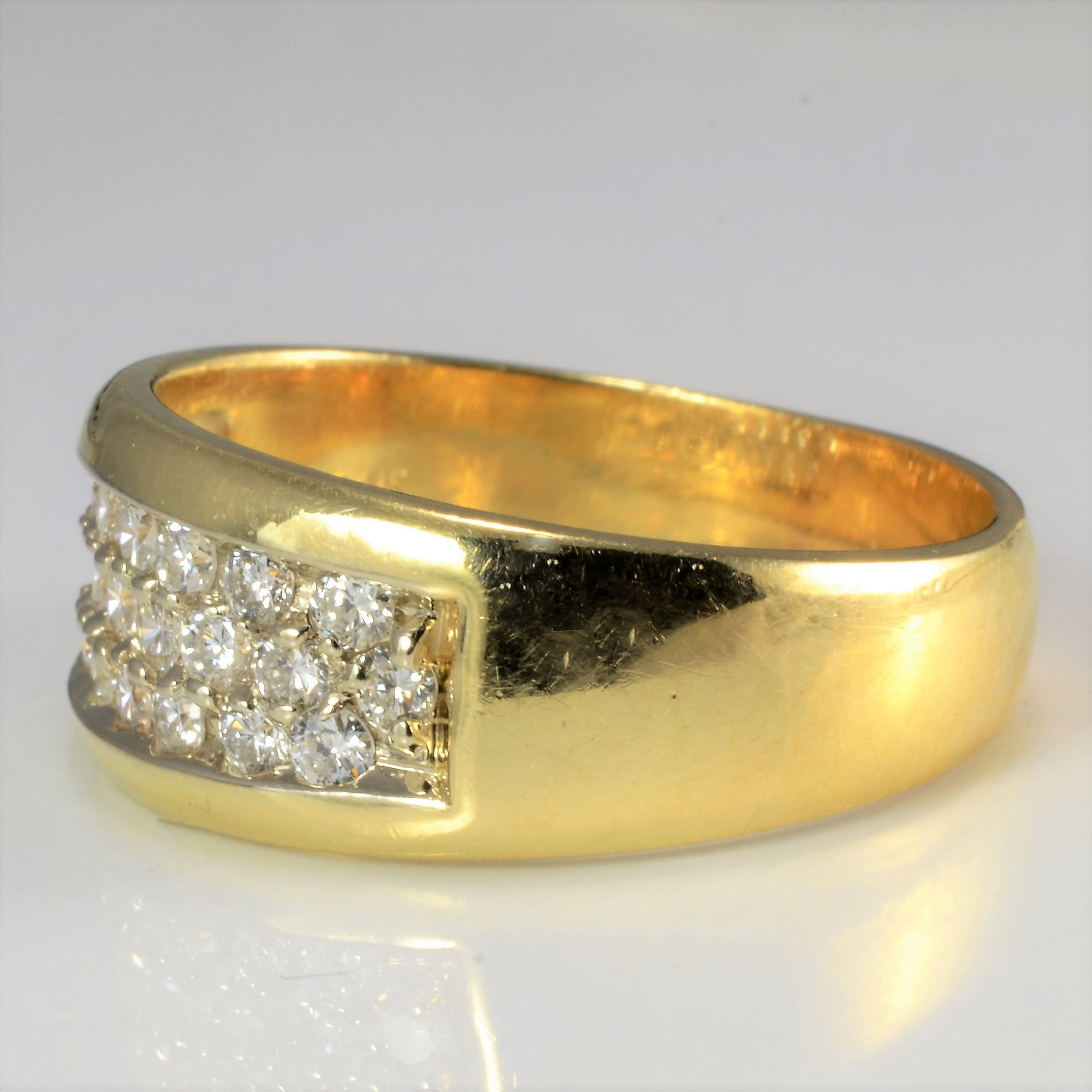 Cluster Diamond Wide Men's Ring | 0.75 ctw, SZ 10.5 |