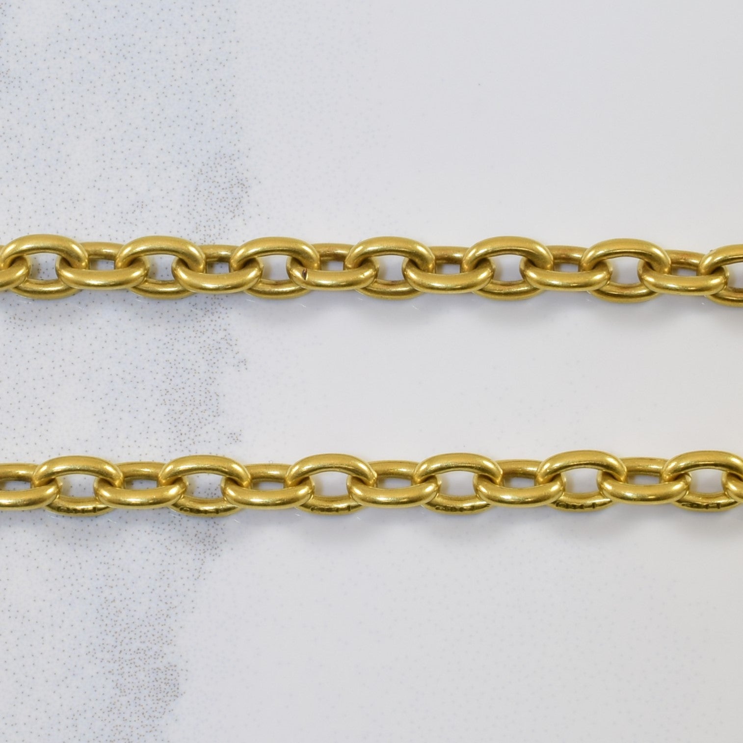 Vintage 18k Yellow Gold Cable Watch Chain | 17.5" |