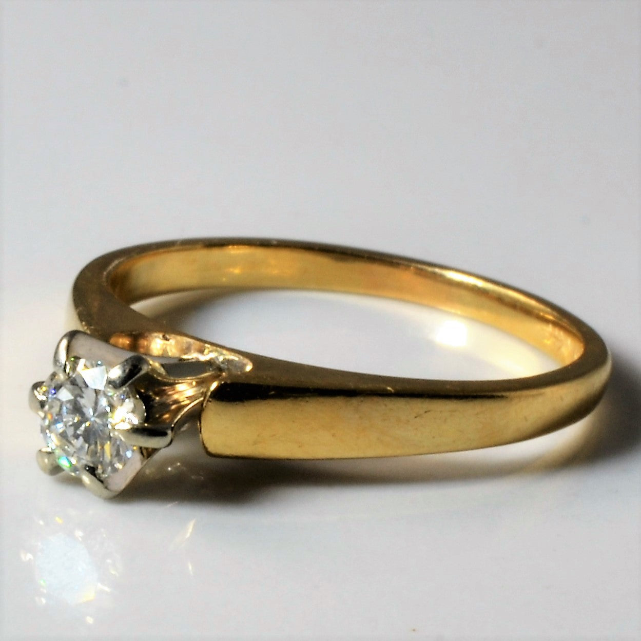 Six Prong Solitaire Diamond Ring | 0.18ct | SZ 4.5 |