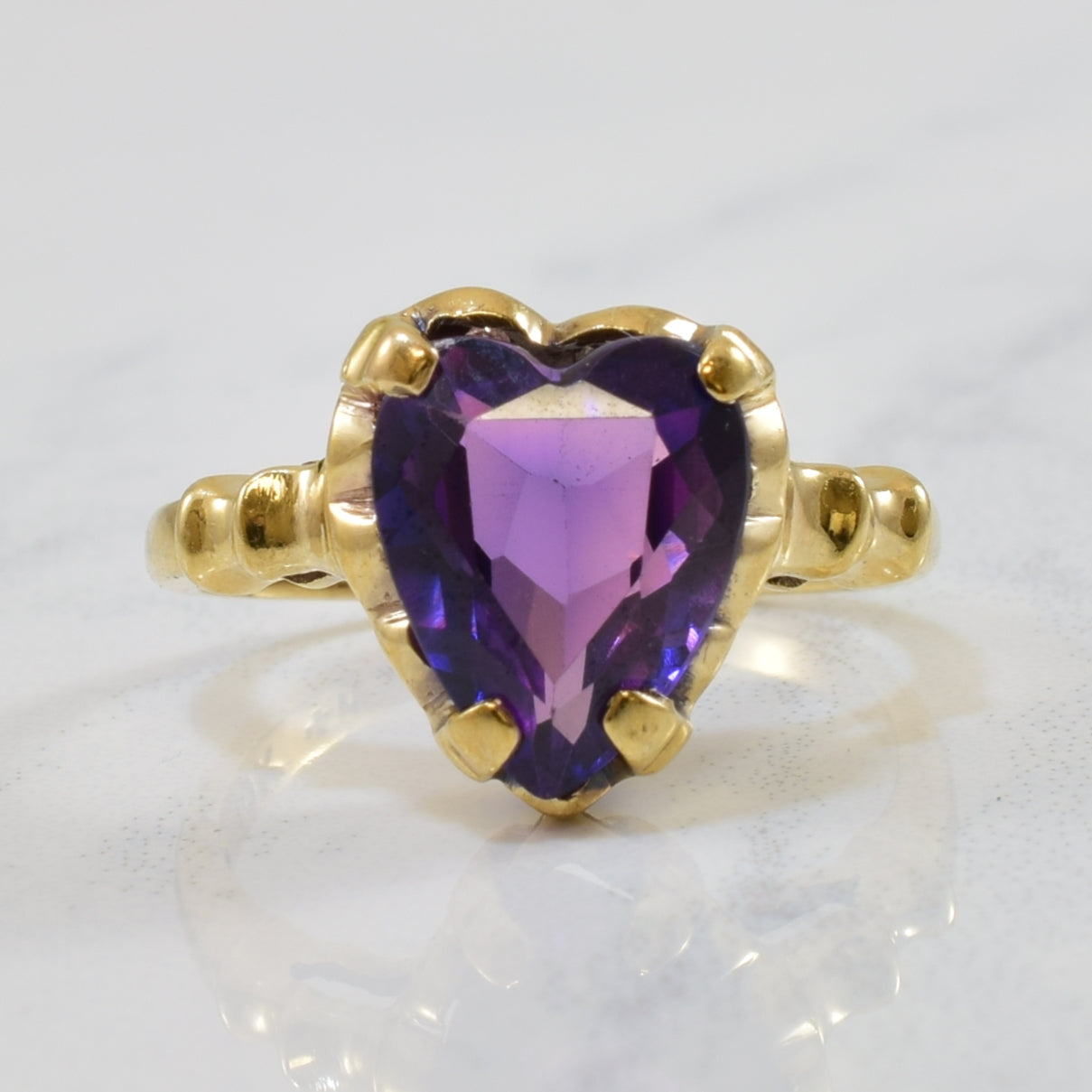 Synthetic Purple Sapphire Cocktail Ring | 2.75ct | SZ 4.25 |