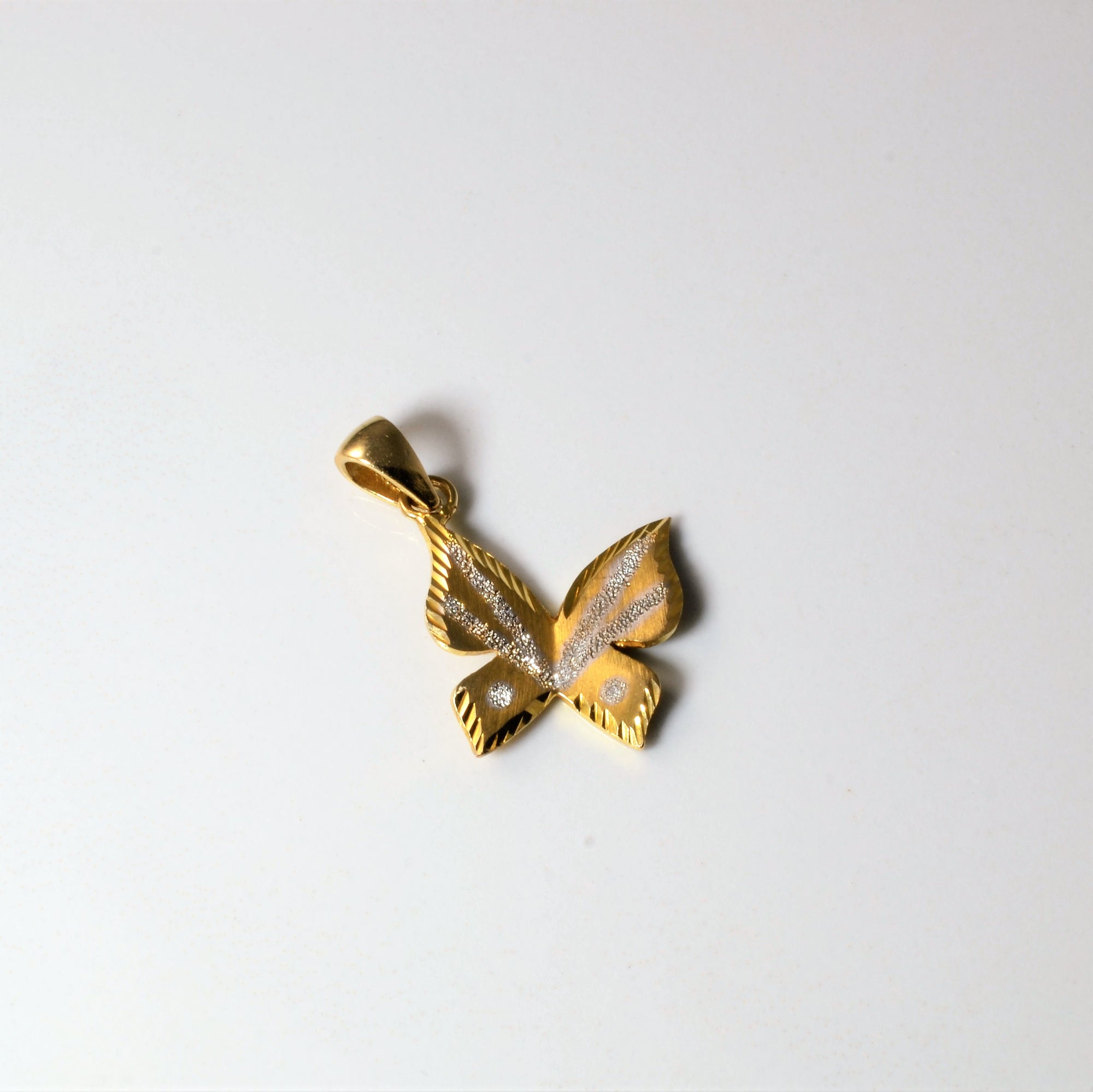 Yellow Gold Butterfly Pendant |
