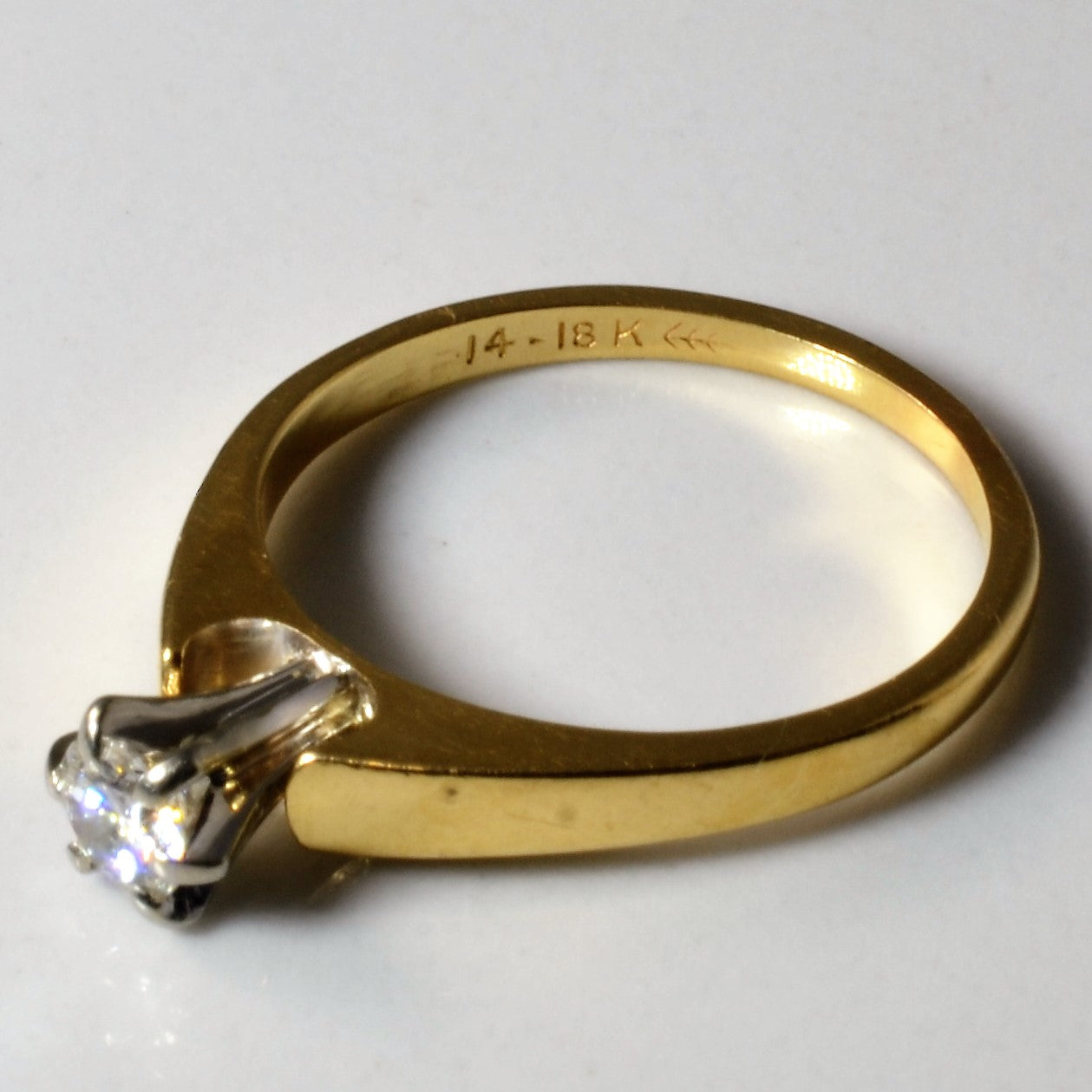 Six Prong Solitaire Diamond Ring | 0.18ct | SZ 4.5 |