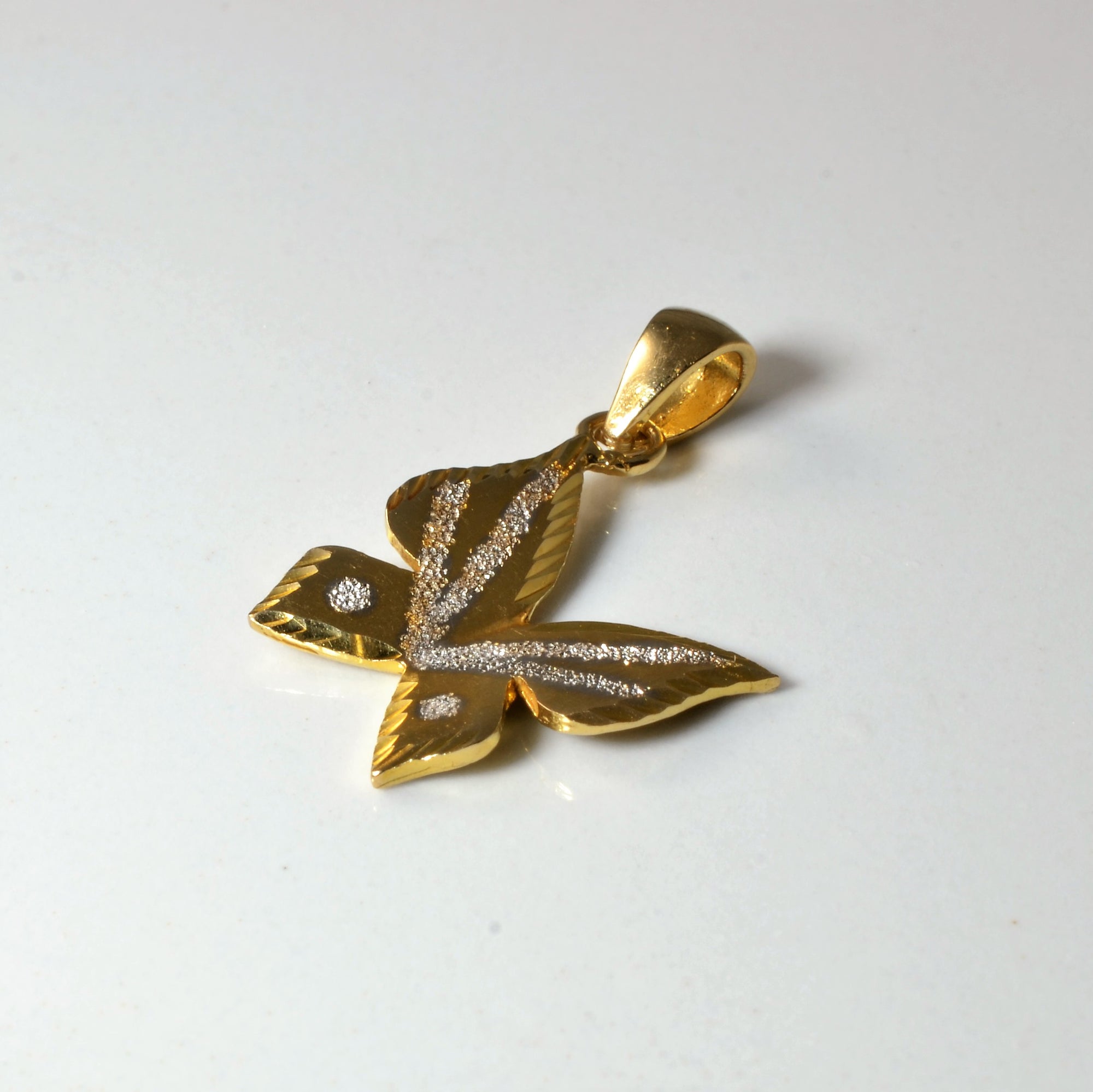 Yellow Gold Butterfly Pendant |