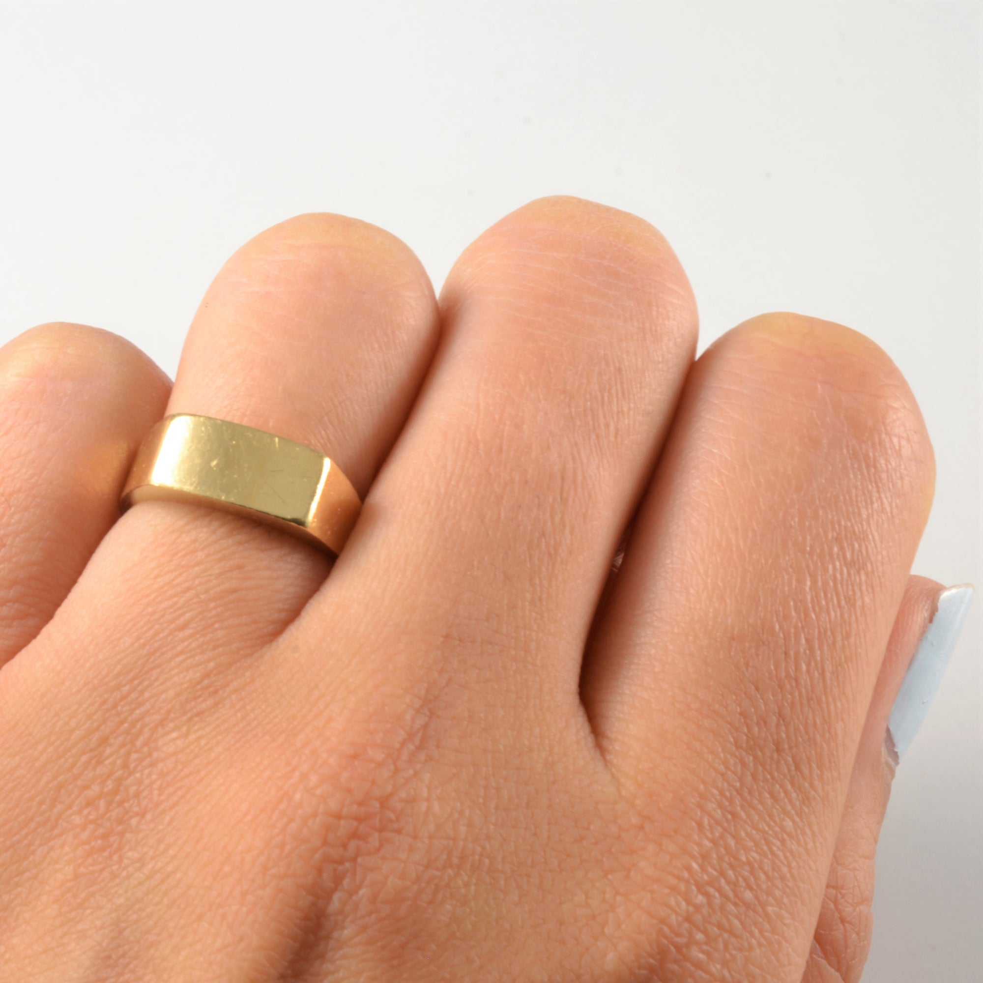 Domed Solid Gold Signet Ring | SZ 4 |