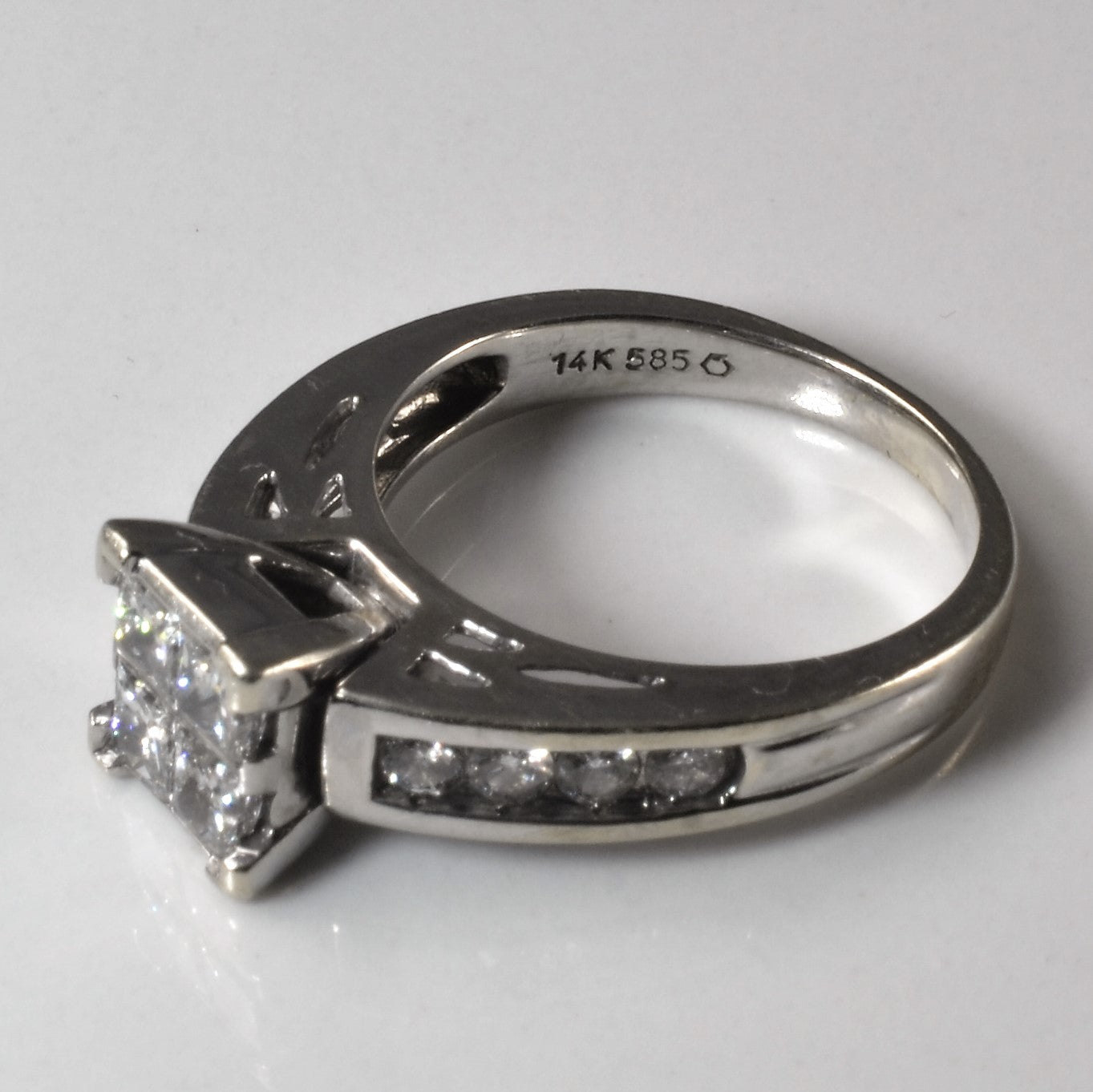 Quad Cluster Princess Diamond Ring | 1.12ctw | SZ 6 |