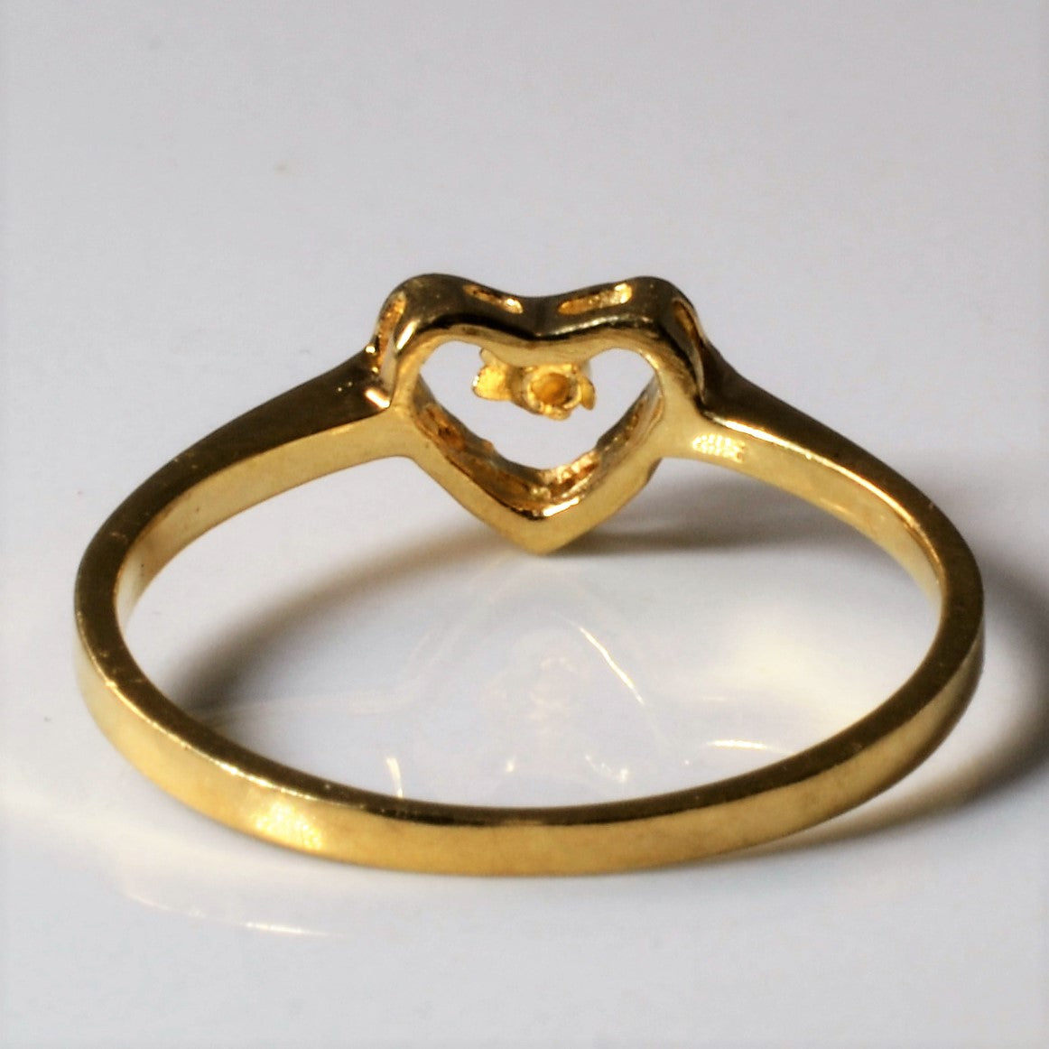 Petite Diamond Heart Ring | 0.01ct | SZ 5 |