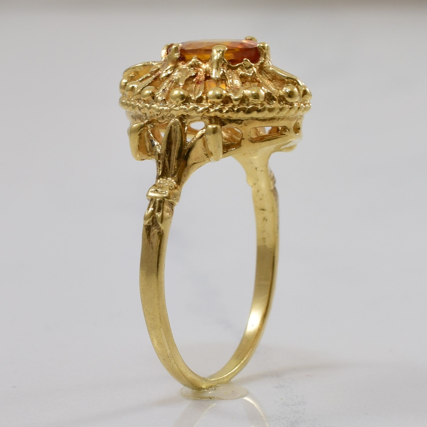 Orange Sapphire Cocktail Ring | 1.50ct | SZ 8.75 |