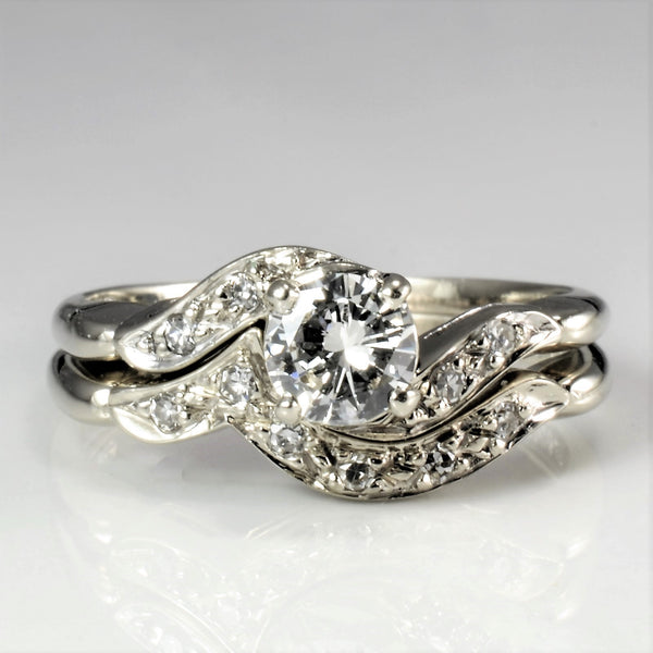 Bypass Diamond Engagement Ring Set | 0.52 ctw, SZ 8 |