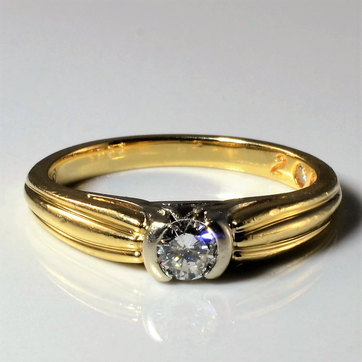 Semi Bezel Solitaire Diamond Ring | 0.23ctw | SZ 6 |