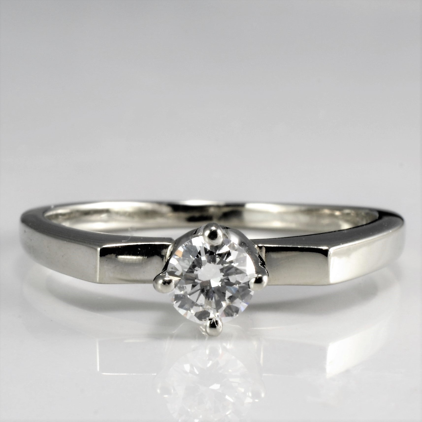 High Set Solitaire Diamond Ring | 0.18 ct, SZ 4.5 |