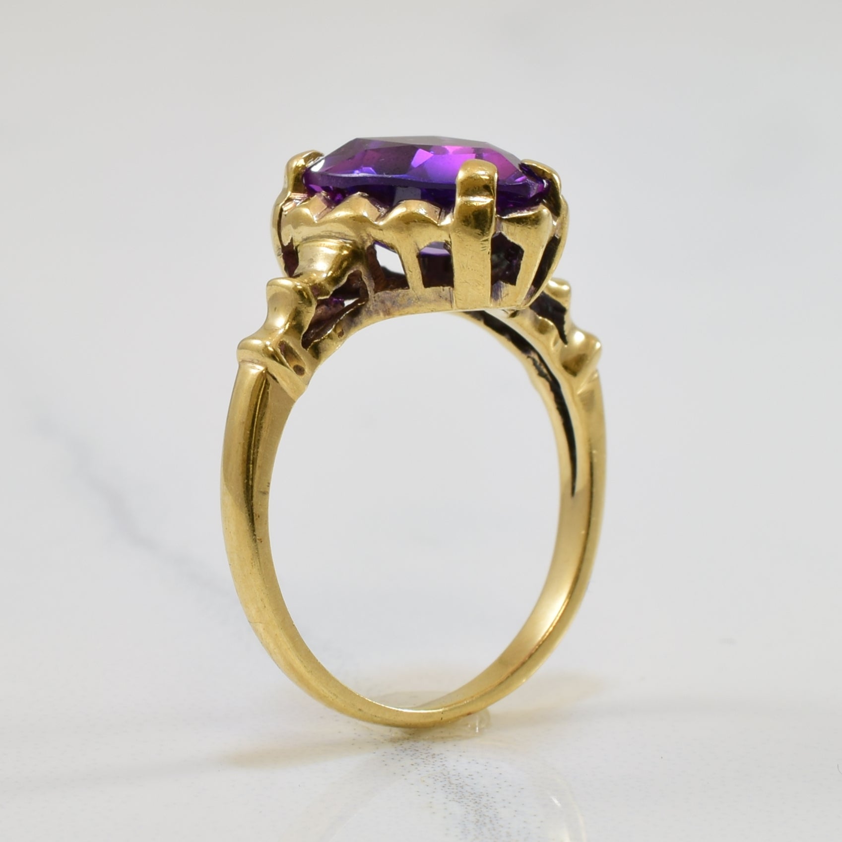 Synthetic Purple Sapphire Cocktail Ring | 2.75ct | SZ 4.25 |