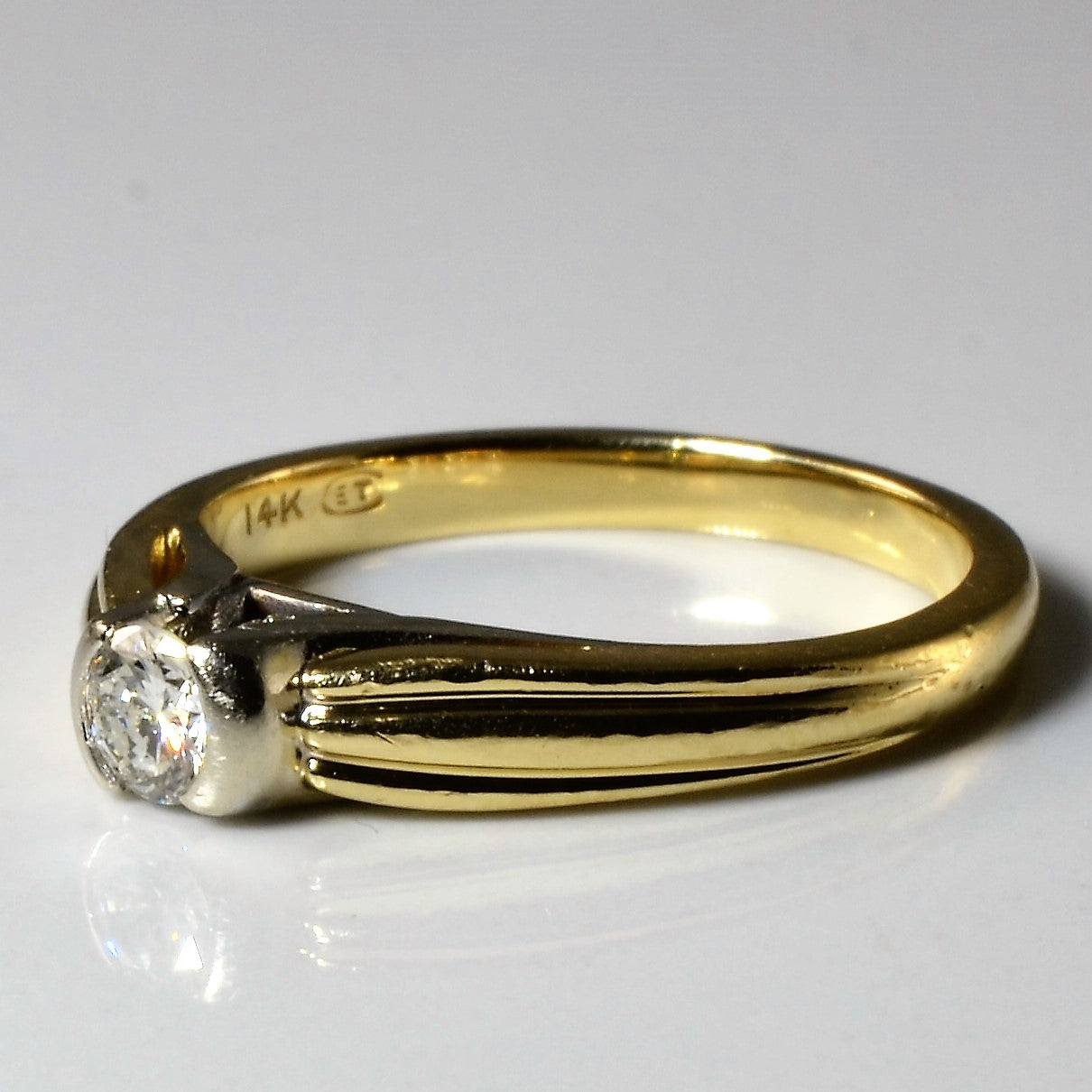 Semi Bezel Solitaire Diamond Ring | 0.23ctw | SZ 6 | – 100 Ways