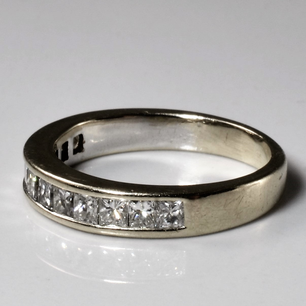Channel Set Princess Diamond Band | 0.86ctw | SZ 5.25 |