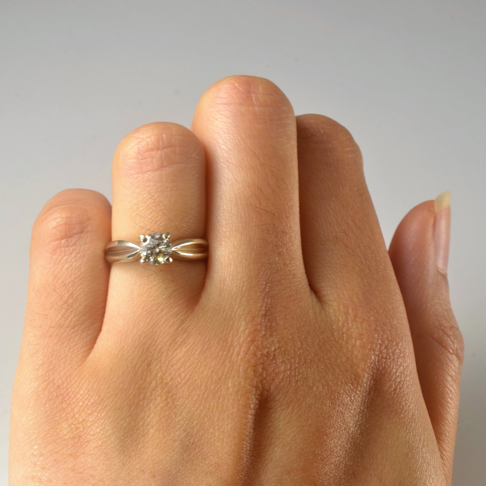 Solitaire Diamond Engagement Ring | 0.57ct | SZ 5 |
