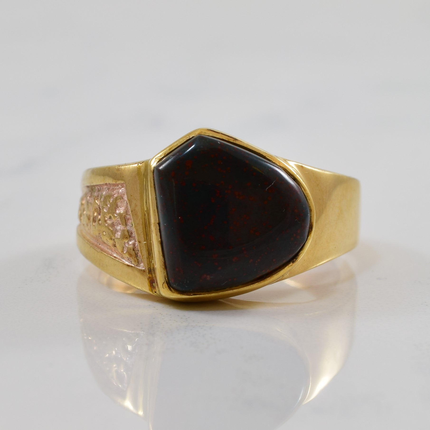 Bezel Set Bloodstone Ring | 1.75ct | SZ 9.75 |