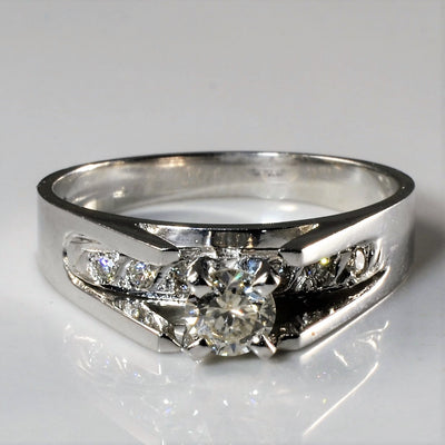 Diamond Detailed Cathedral Engagement Ring | 0.30ctw | SZ 5.75 |