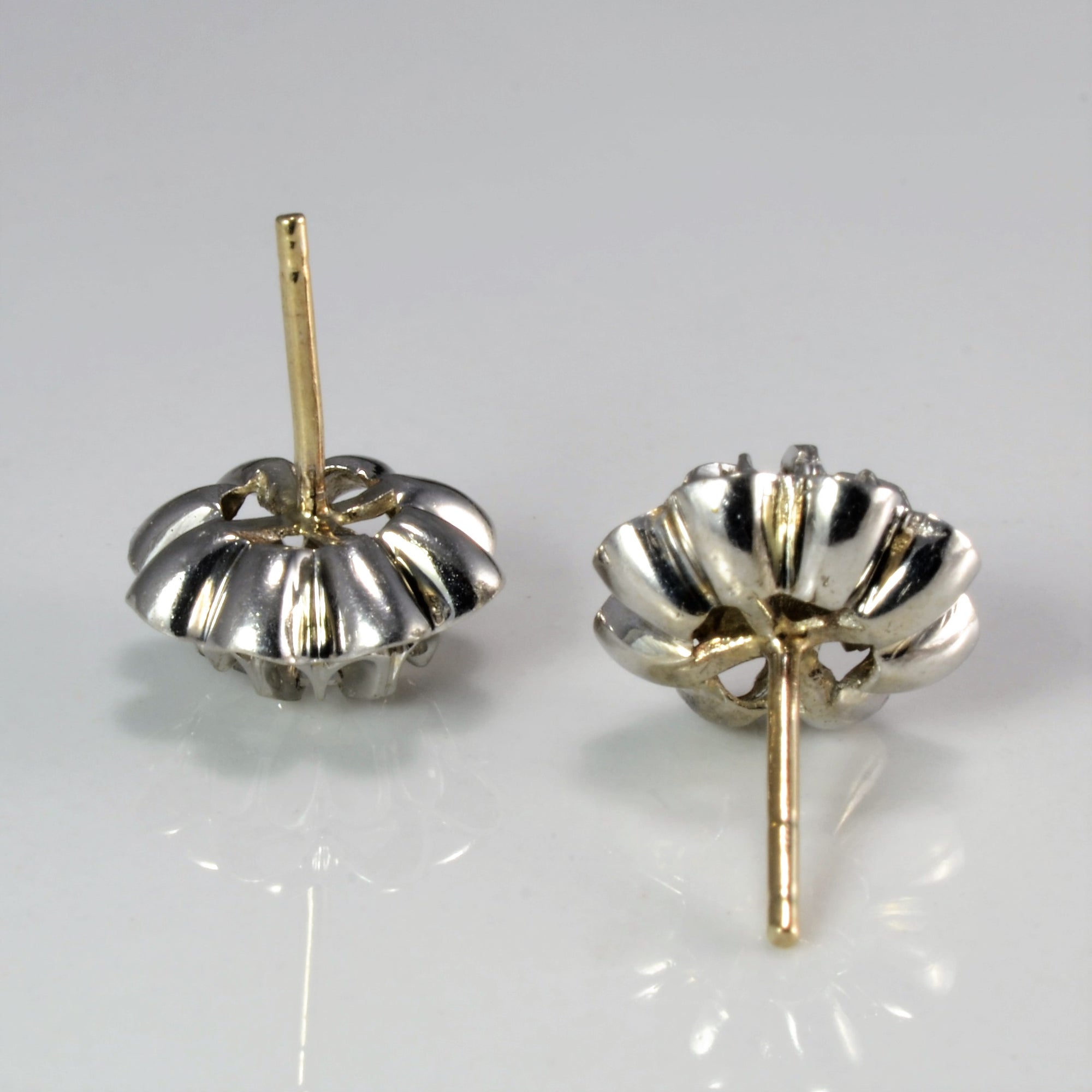 Flower Design Diamond Stud Earrings | 0.22 ctw |
