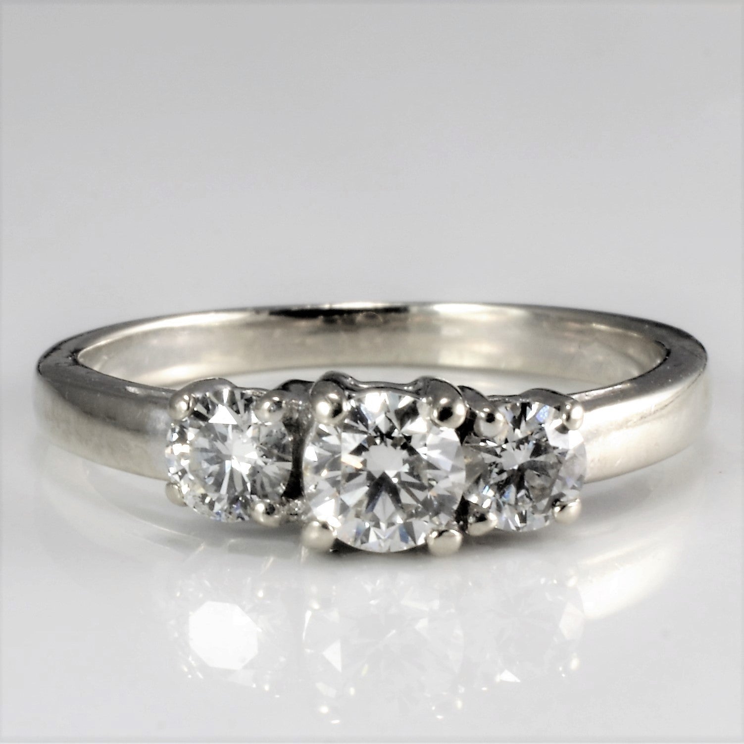 Three Stone Diamond Petite Ring | 0.54 ctw, SZ 5 |