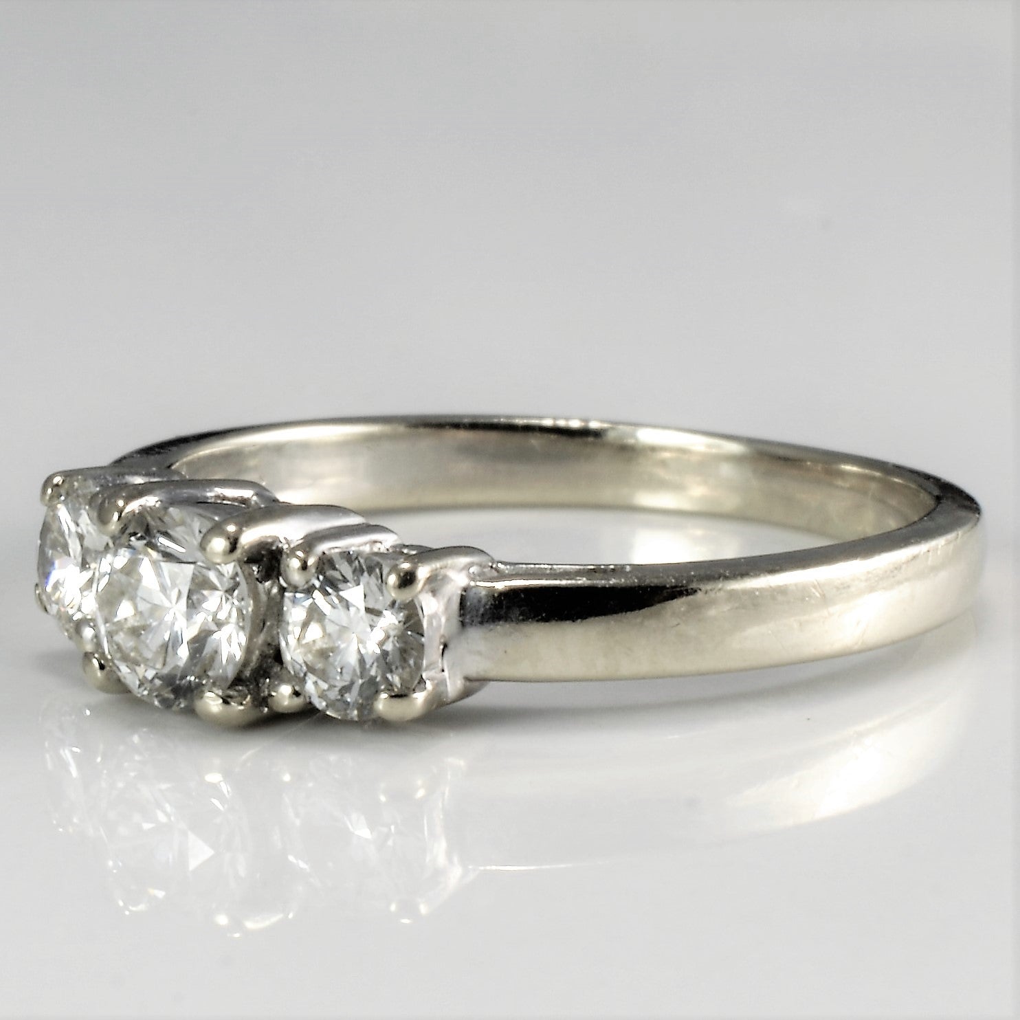 Three Stone Diamond Petite Ring | 0.54 ctw, SZ 5 |
