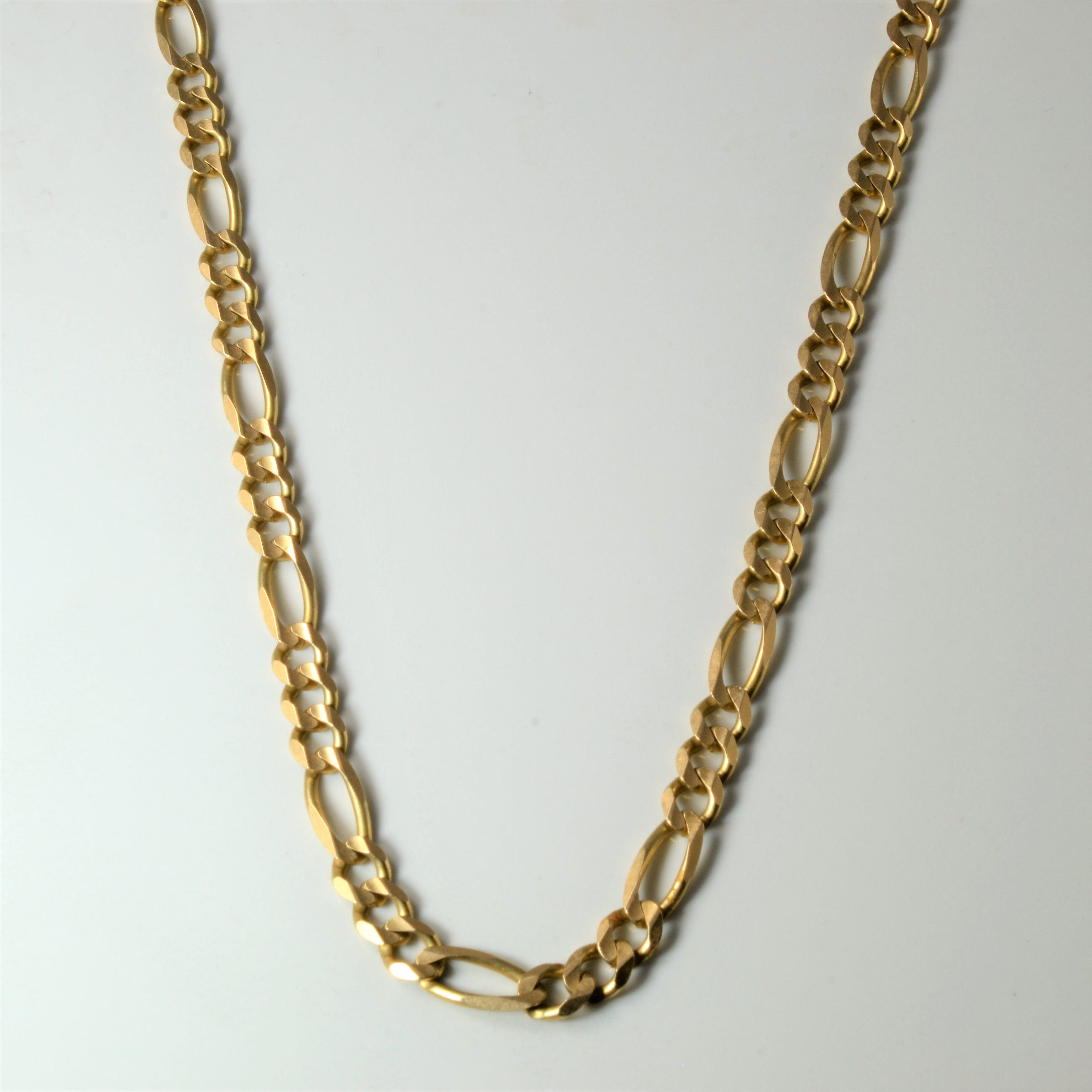 Yellow Gold Figaro Link Chain | 24"|