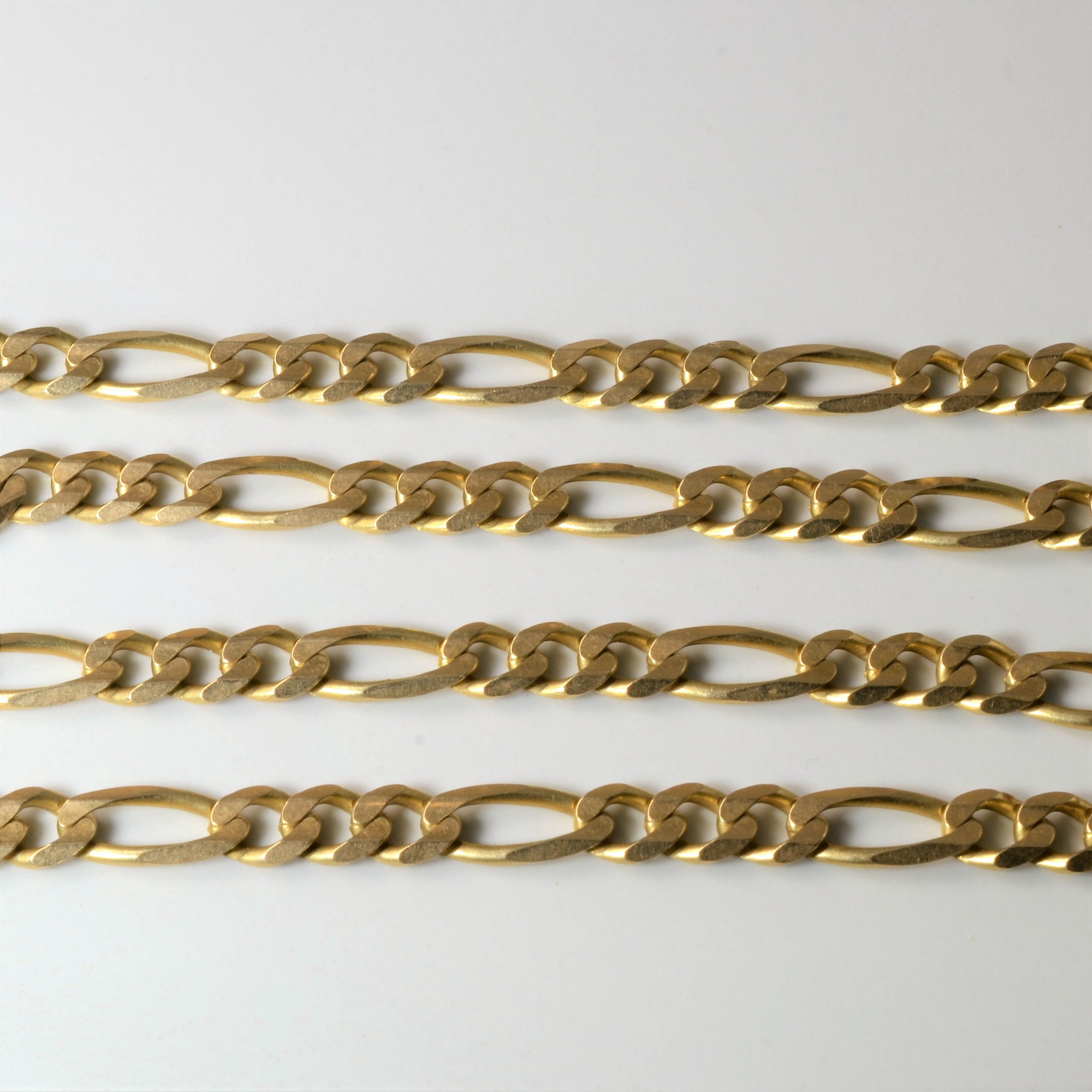 Yellow Gold Figaro Link Chain | 24"|